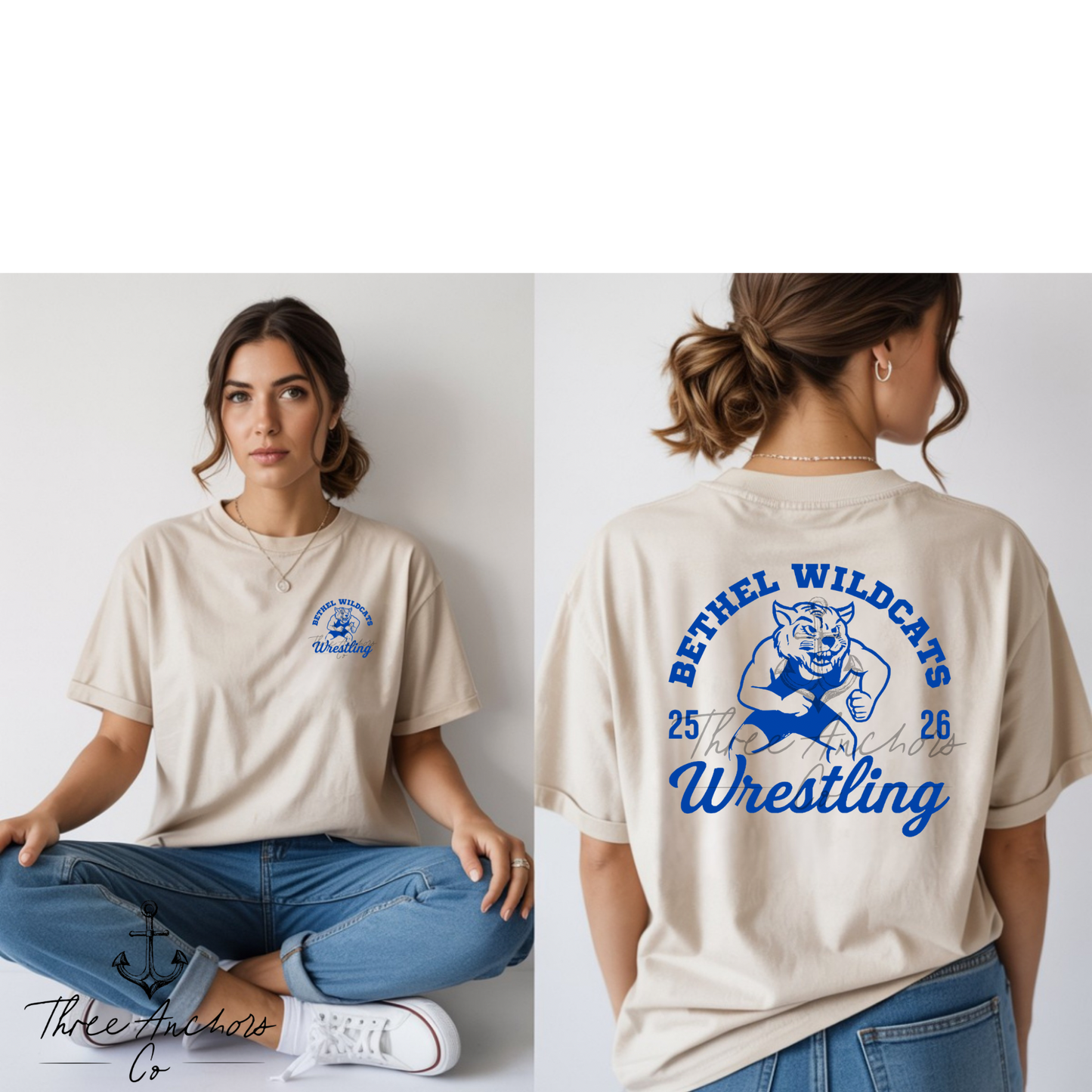 Bethel Wildcats Wrestling Retro Shirt